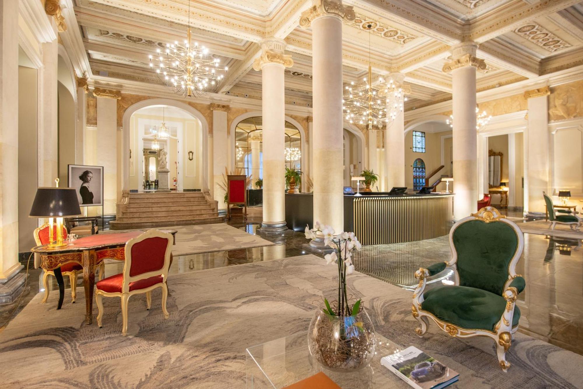 פלרמו Grand Hotel Et Des Palmes מראה חיצוני תמונה The lobby of the hotel